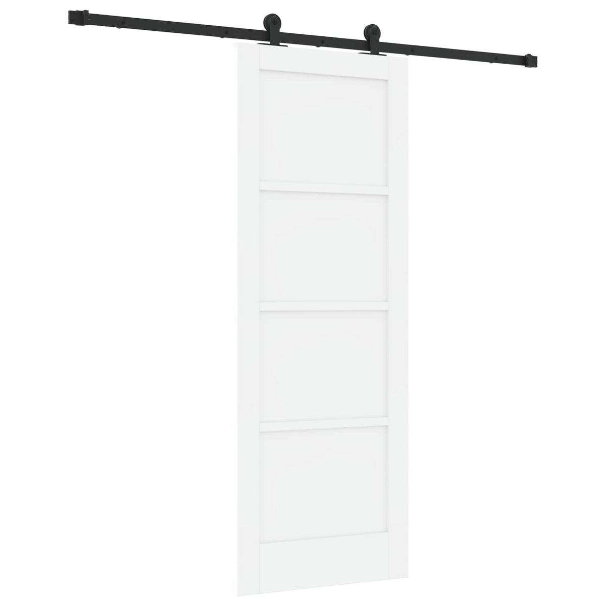 Slankios durys 73,5 x 198,5 cm Apdirbta mediena Balta ir juoda