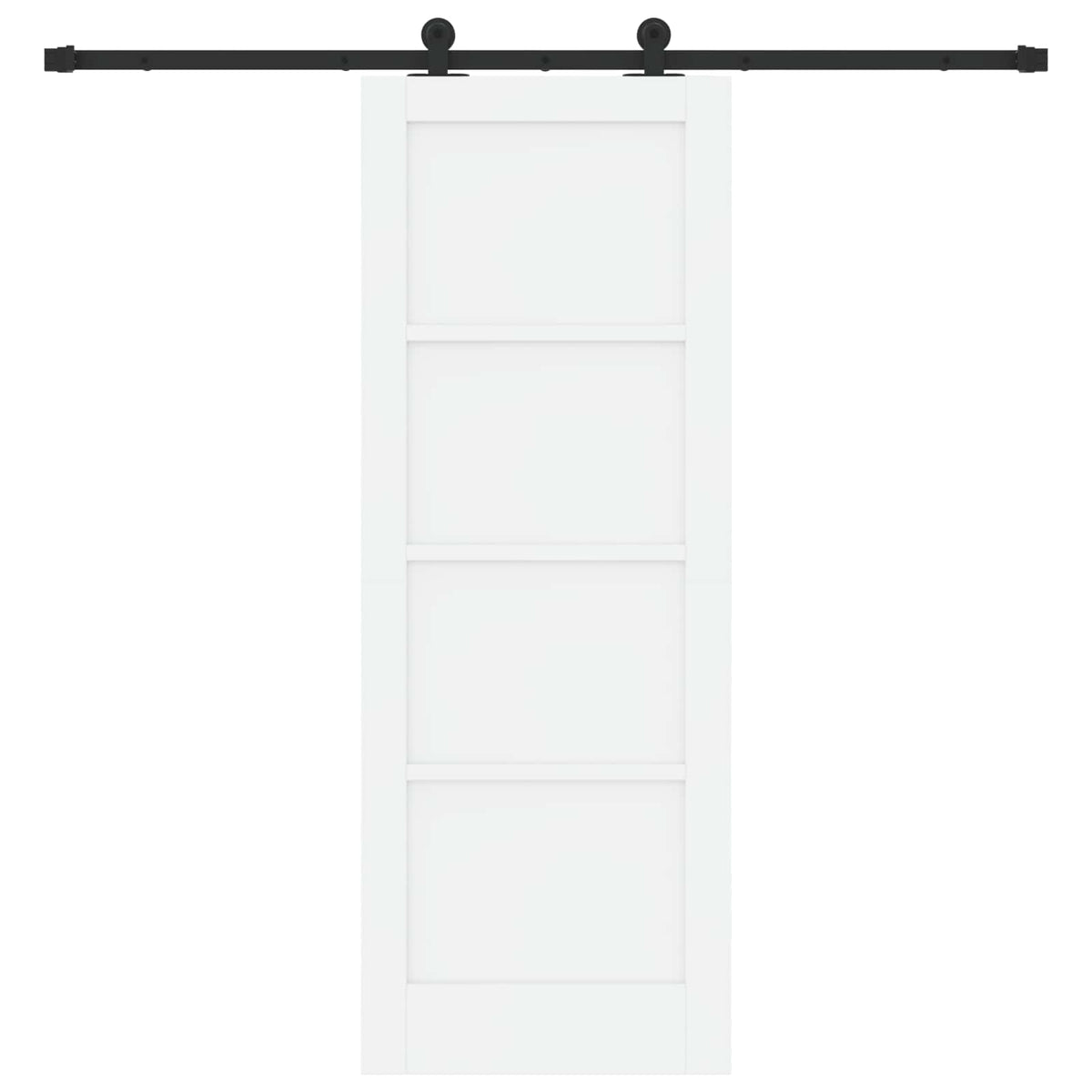 Slankios durys 73,5 x 198,5 cm Apdirbta mediena Balta ir juoda
