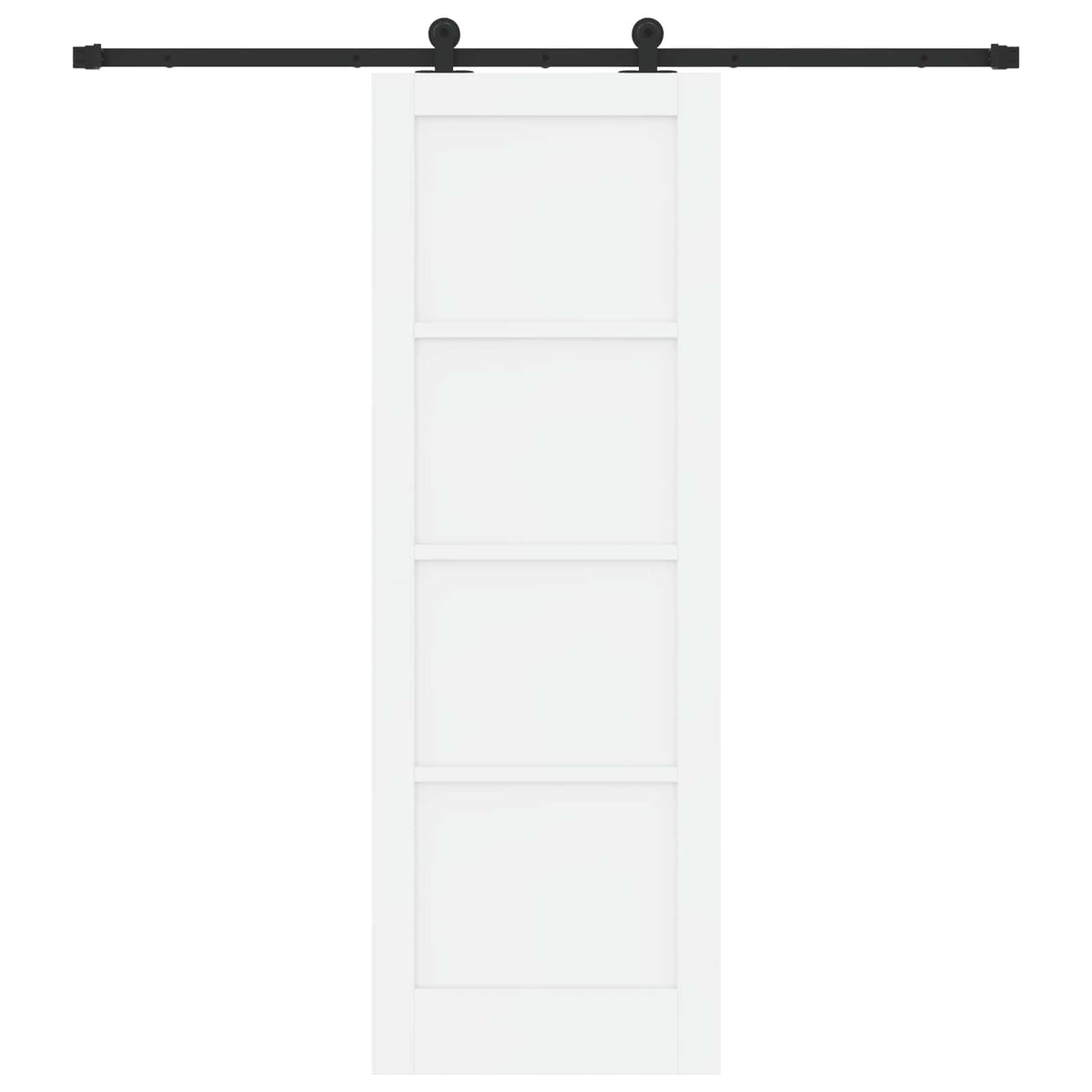 Slankios durys 73,5 x 211 cm Apdirbta mediena Balta ir juoda