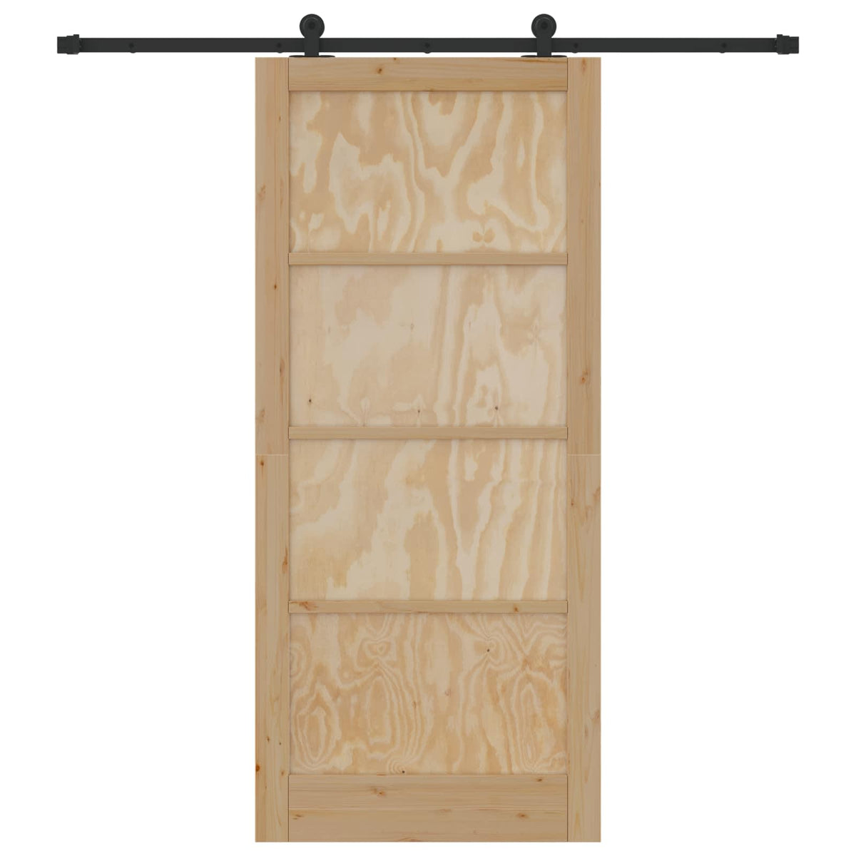 Slankios durys 93 x 211 cm Apdirbta mediena Natūrali ir juoda