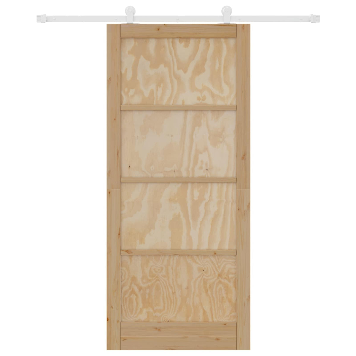 Slankios durys 93 x 211 cm Apdirbta mediena Natūrali ir Balta
