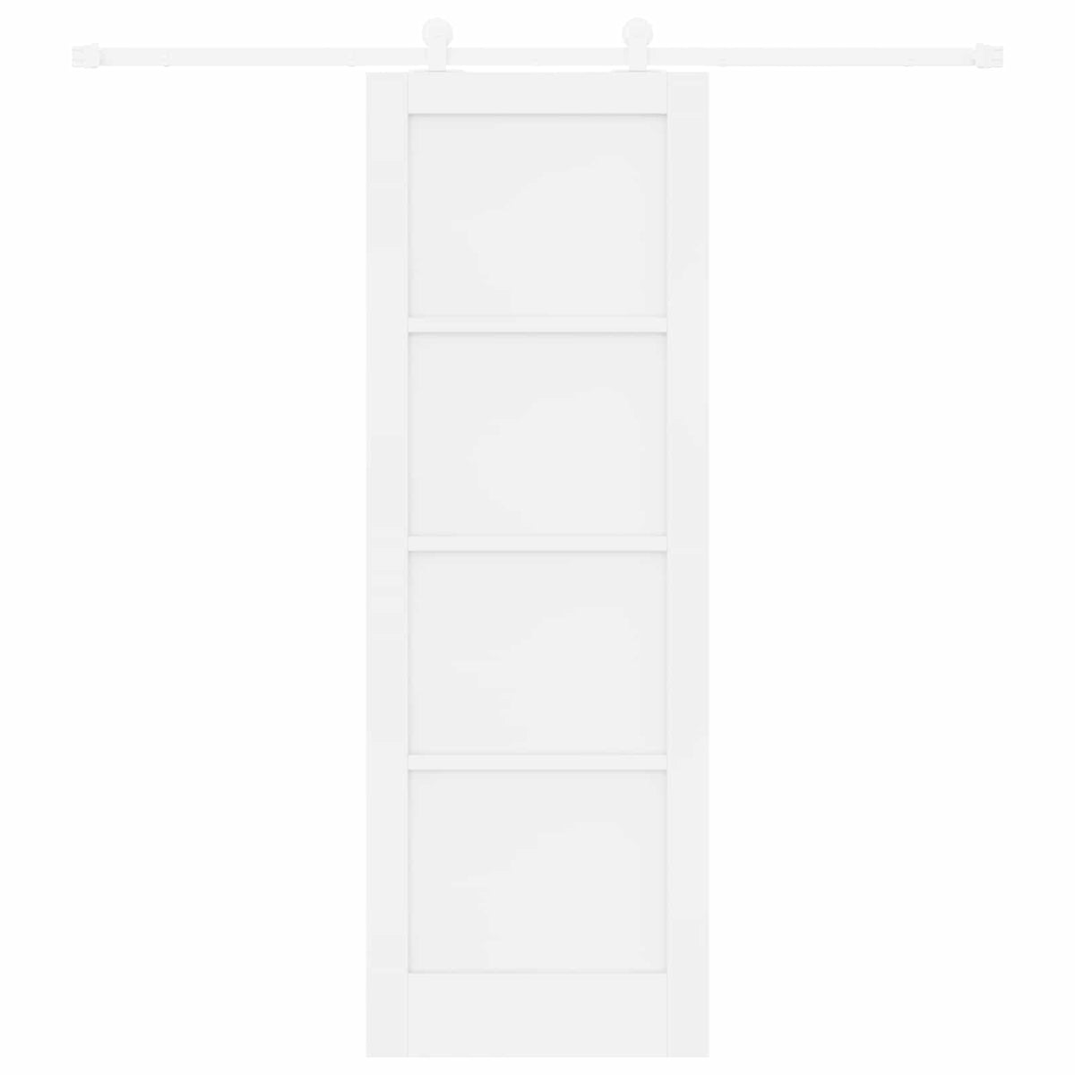 Slankios durys 73,5 x 211 cm Apdirbta mediena Balta
