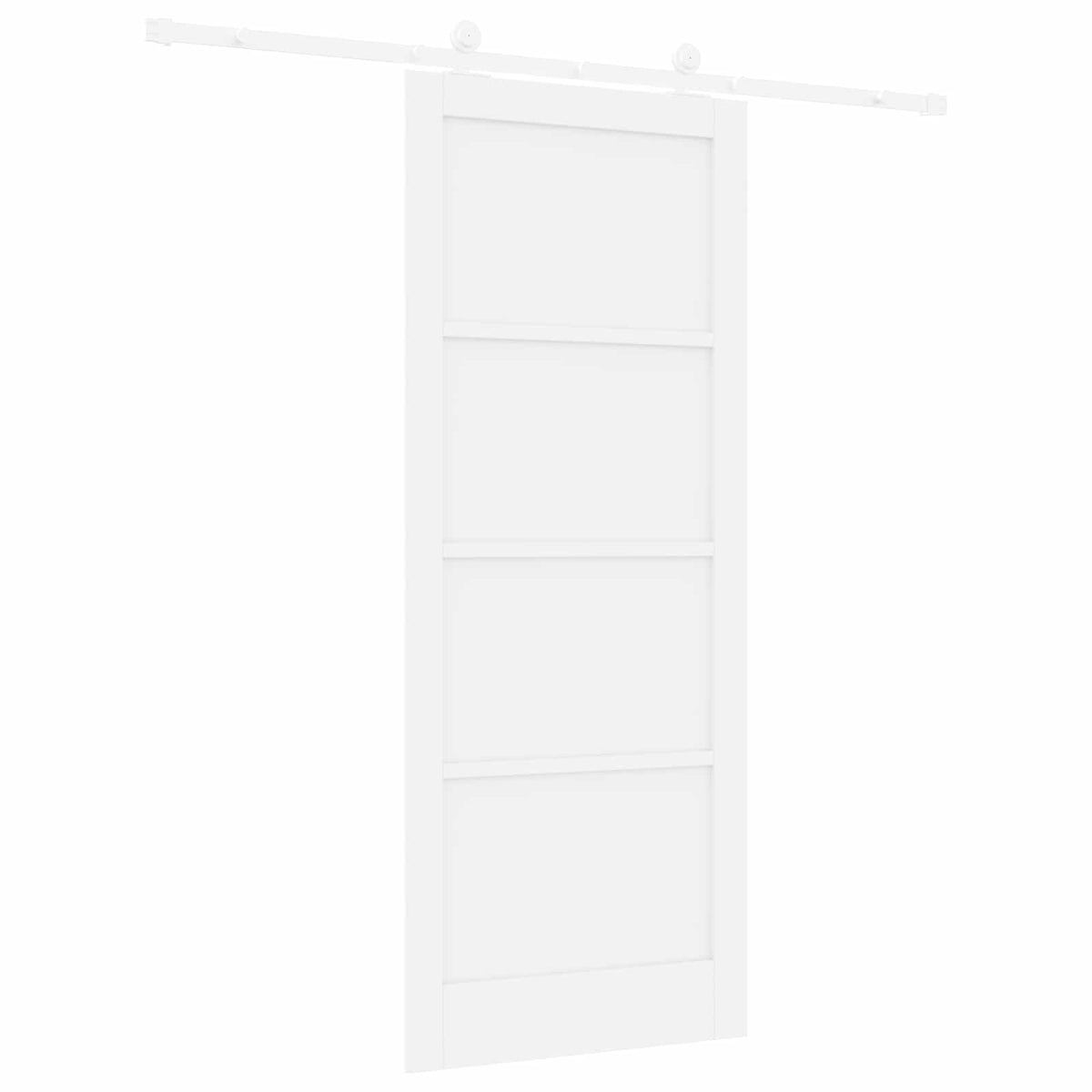 Slankios durys 86 x 211 cm Apdirbta mediena Balta