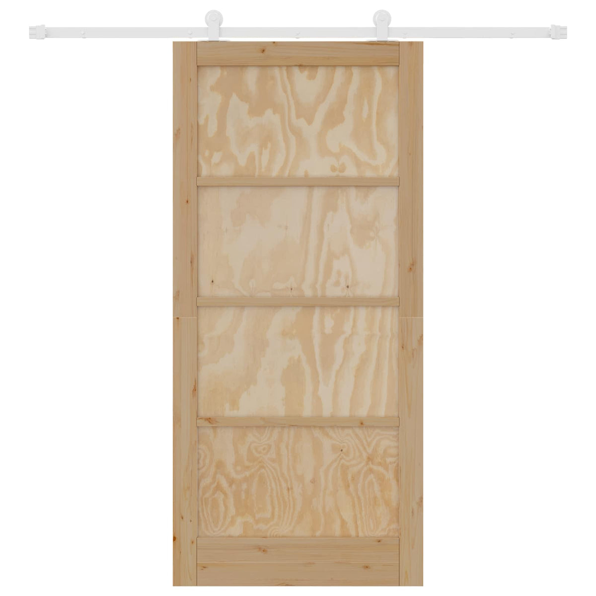 Slankios durys 93 x 202 cm Apdirbta mediena Natūrali ir Balta