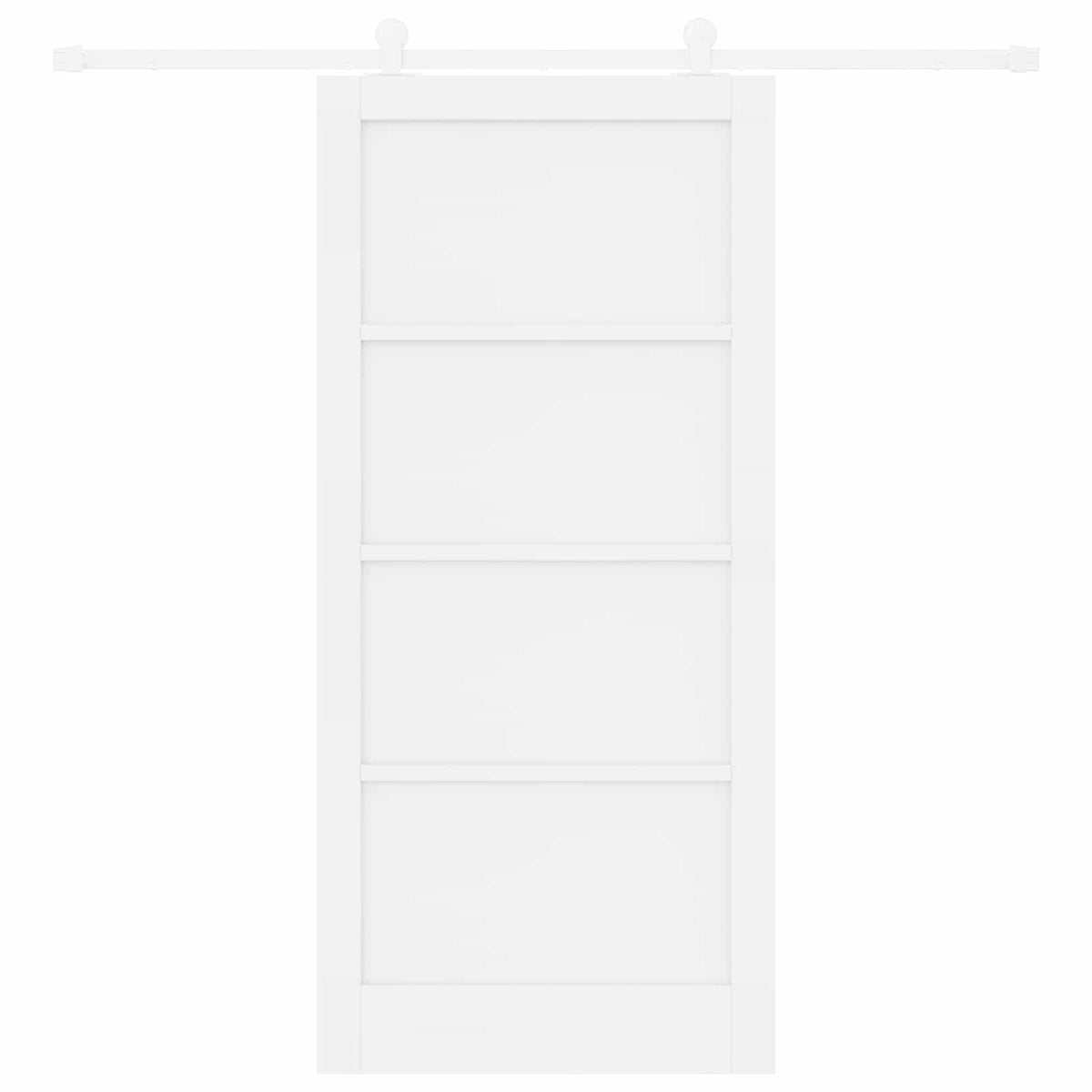 Slankios durys 93 x 202 cm Apdirbta mediena Balta