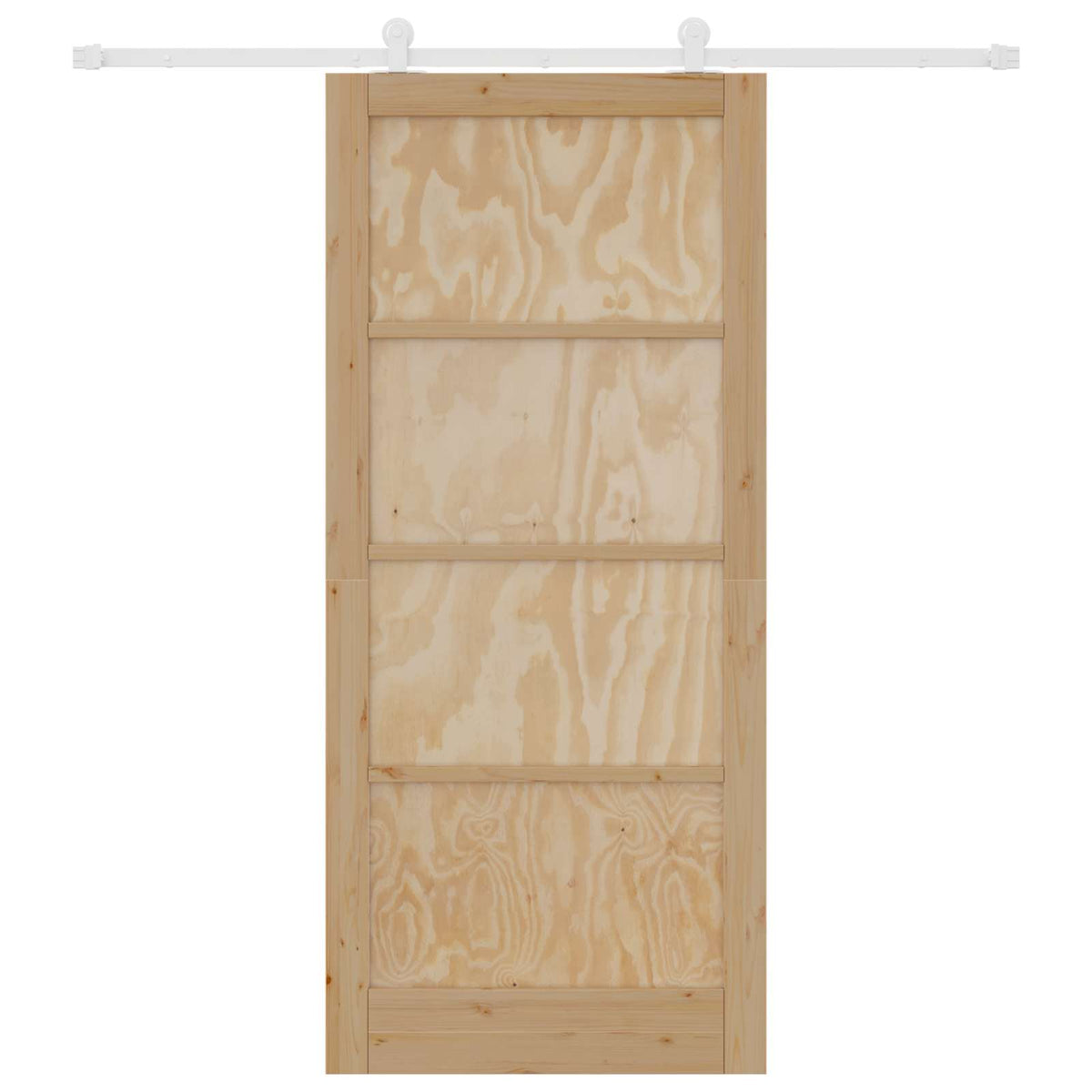 Slankios durys 93 x 211 cm Apdirbta mediena Natūrali ir Balta