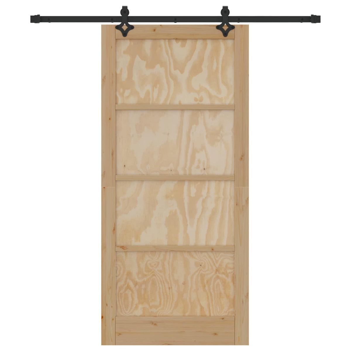 Slankios durys 93 x 202 cm Apdirbta mediena Natūrali ir juoda