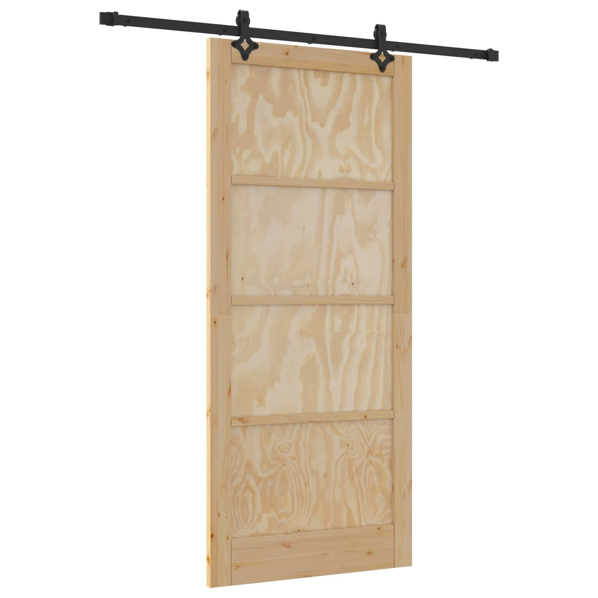 Slankios durys 93 x 211 cm Apdirbta mediena Natūrali ir juoda
