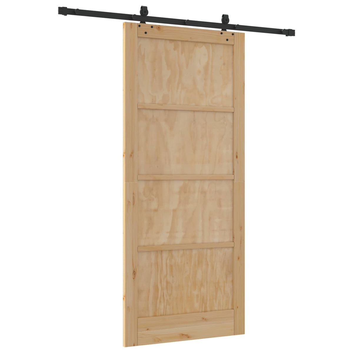 Slankios durys 93 x 211 cm Apdirbta mediena Natūrali ir juoda