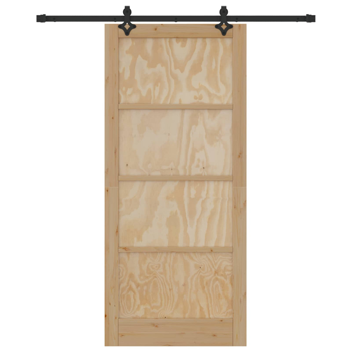 Slankios durys 93 x 211 cm Apdirbta mediena Natūrali ir juoda