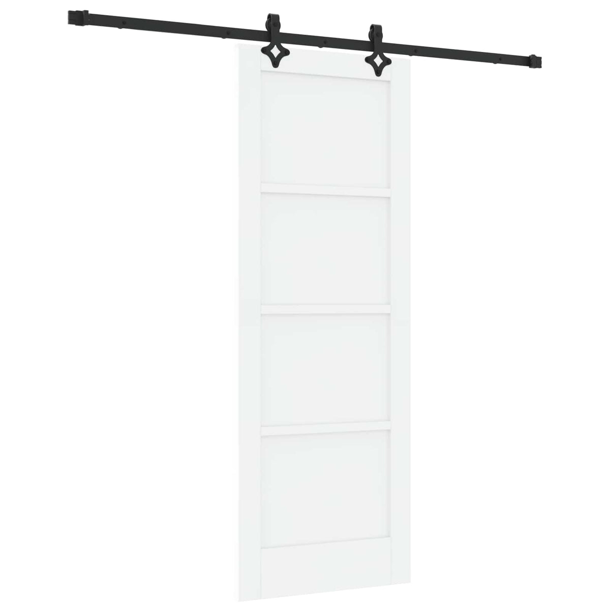 Slankios durys 73,5 x 198,5 cm Apdirbta mediena Balta ir juoda