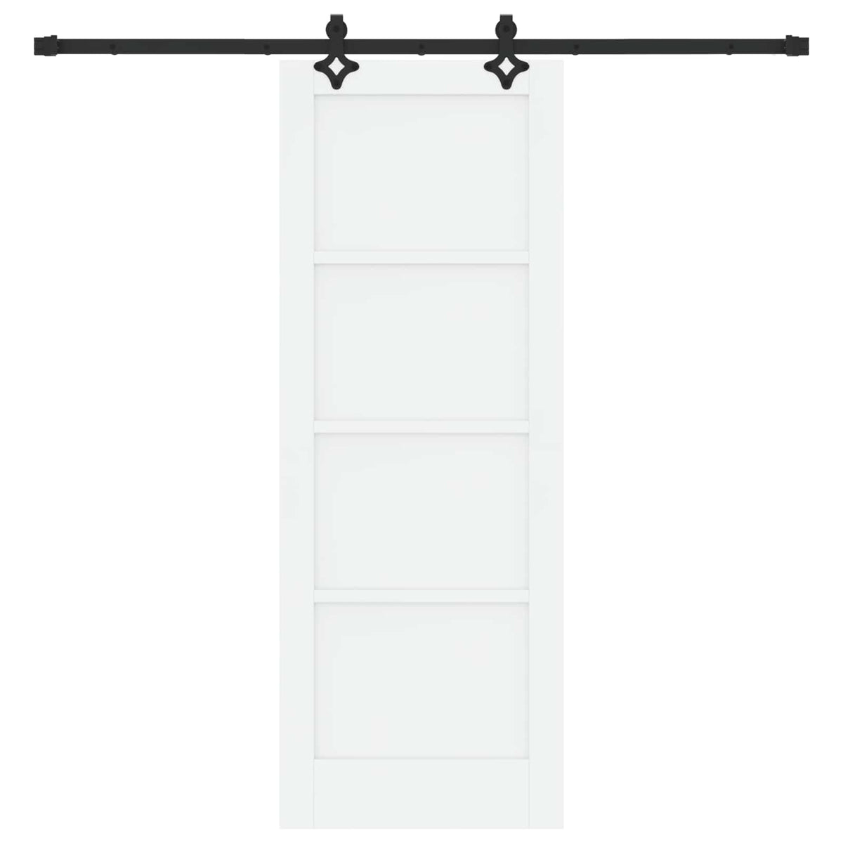 Slankios durys 73,5 x 198,5 cm Apdirbta mediena Balta ir juoda