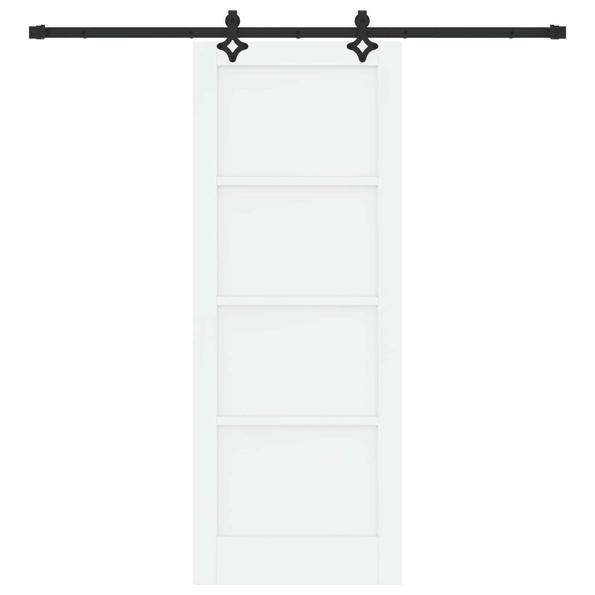 Slankios durys 78 x 202 cm Apdirbta mediena Balta ir juoda