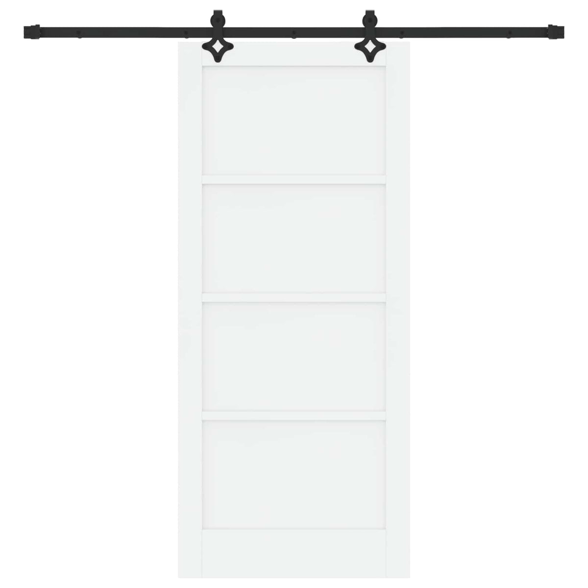 Slankios durys 86 x 198,5 cm Apdirbta mediena Balta ir juoda