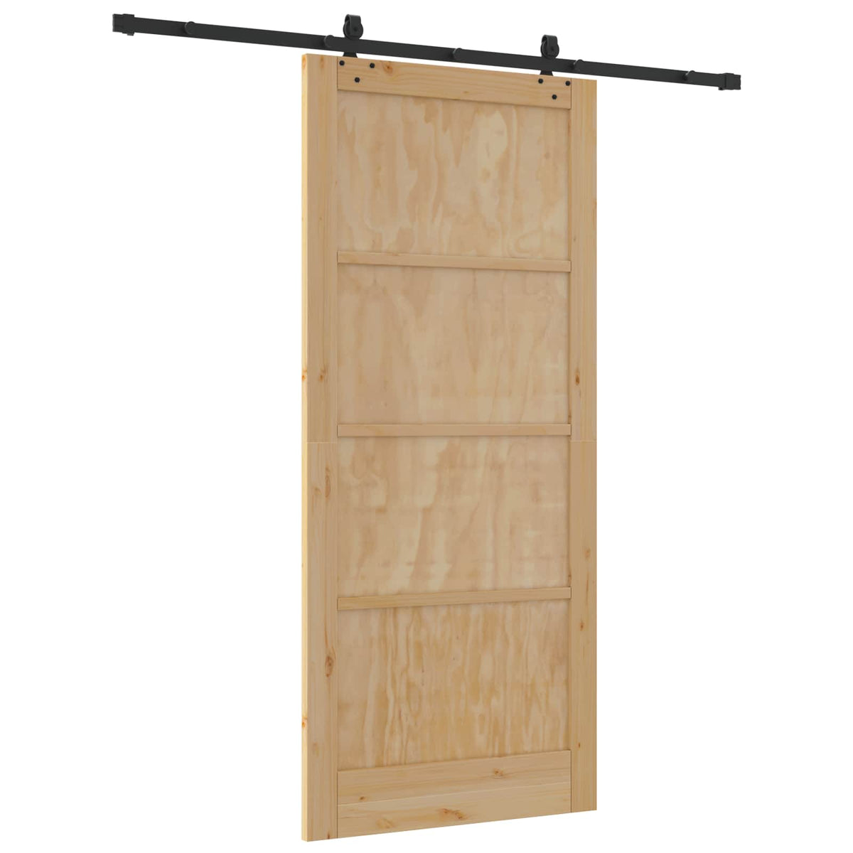 Slankios durys 93 x 211 cm Apdirbta mediena Natūrali ir juoda