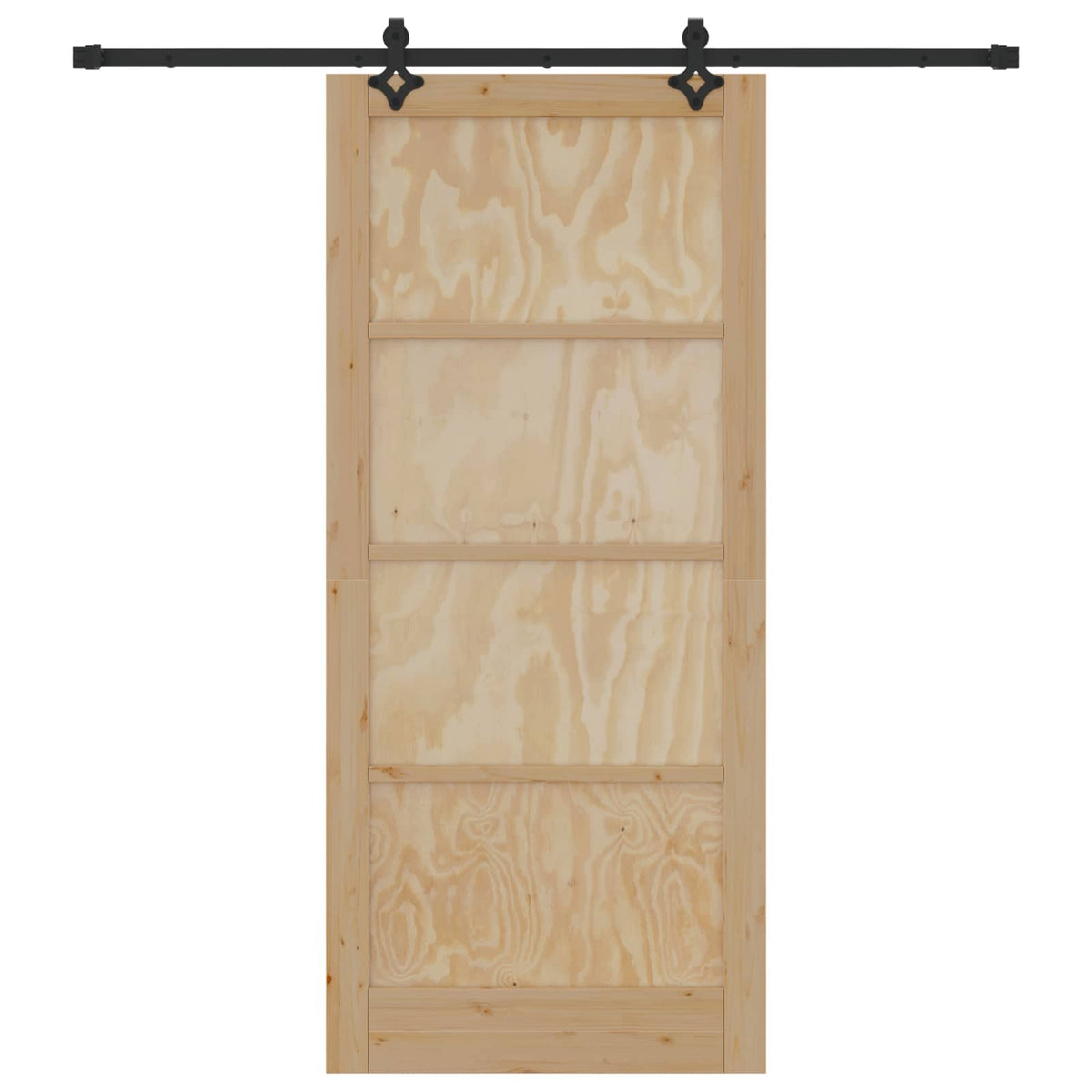 Slankios durys 93 x 211 cm Apdirbta mediena Natūrali ir juoda