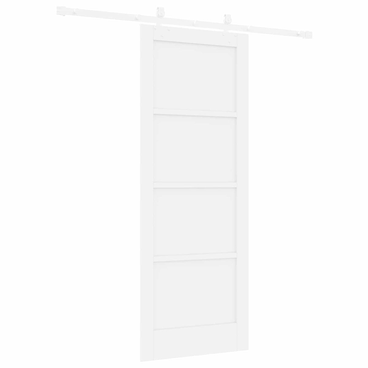Slankios durys 78 x 202 cm Apdirbta mediena Balta