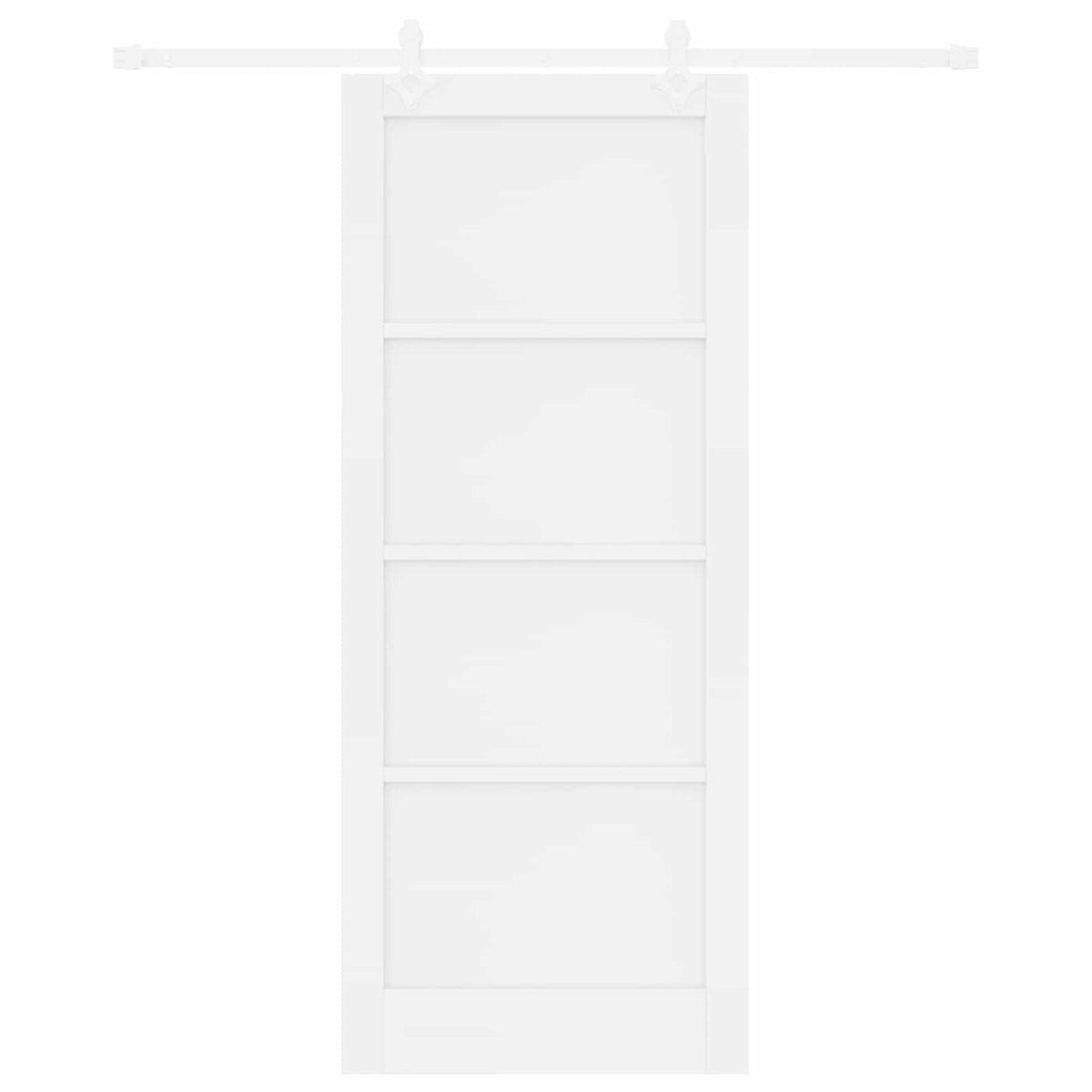 Slankios durys 86 x 211 cm Apdirbta mediena Balta