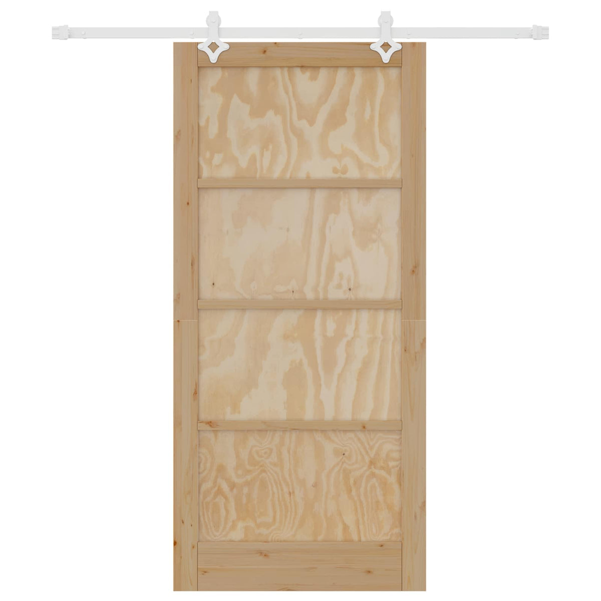 Slankios durys 93 x 202 cm Apdirbta mediena Natūrali ir Balta