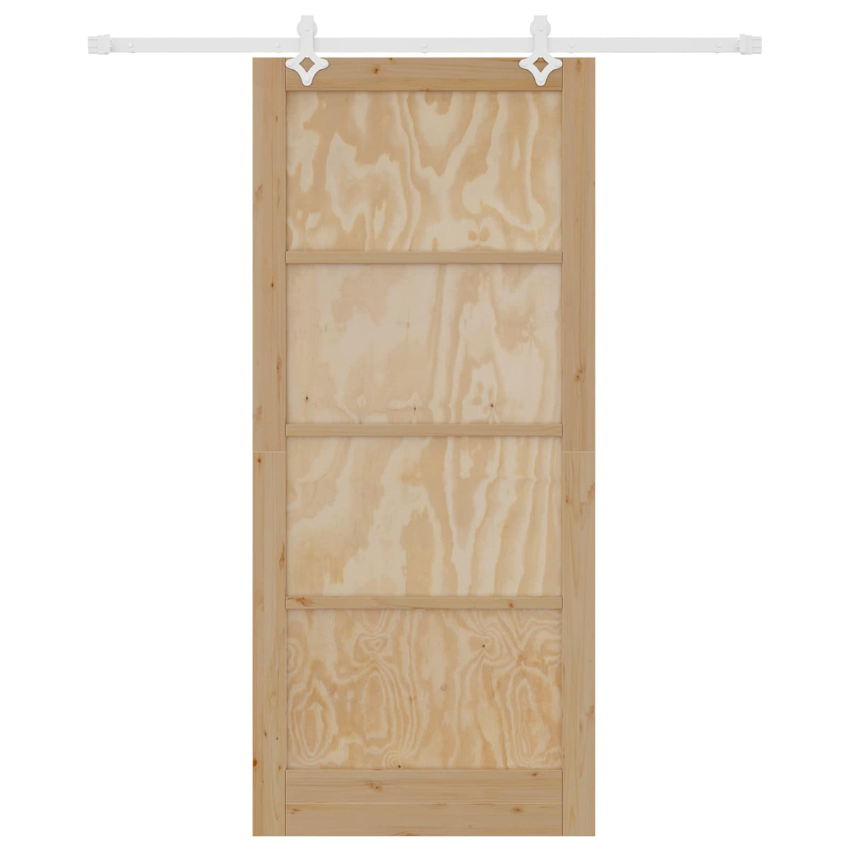 Slankios durys 93 x 211 cm Apdirbta mediena Natūrali ir Balta