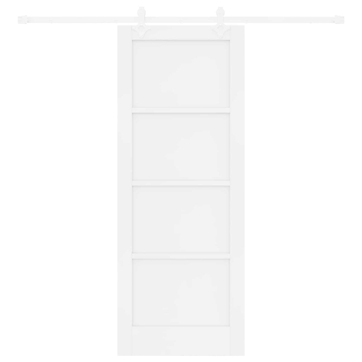 Slankios durys 78 x 202 cm Apdirbta mediena Balta