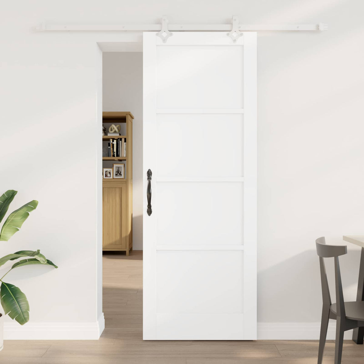 Slankios durys 78 x 211 cm Apdirbta mediena Balta