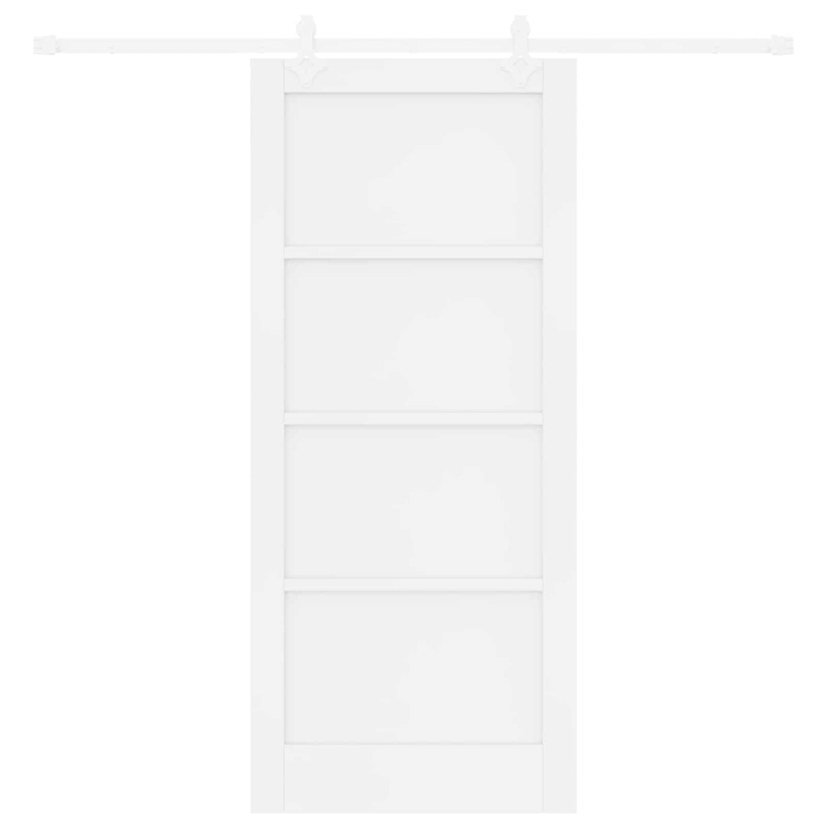 Slankios durys 86 x 198,5 cm Apdirbta mediena Balta