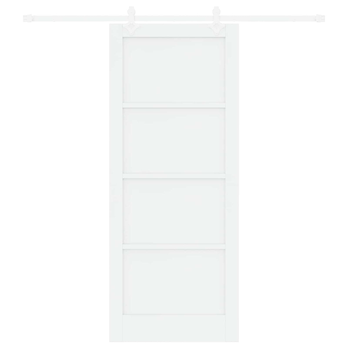 Slankios durys 86 x 211 cm Apdirbta mediena Balta