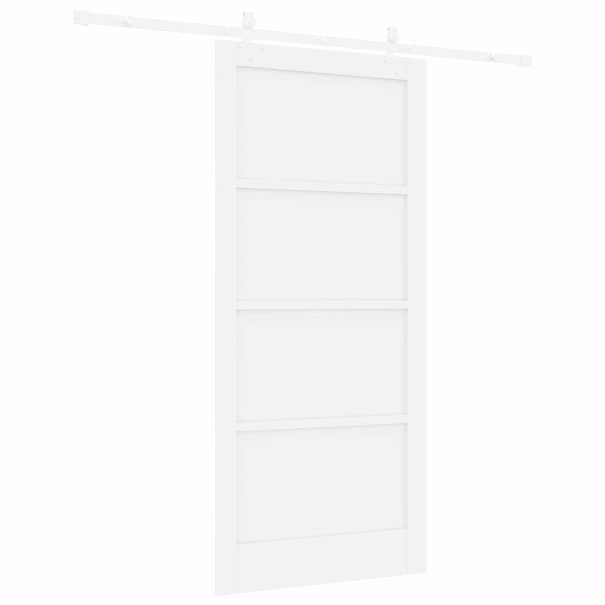 Slankios durys 93 x 202 cm Apdirbta mediena Balta