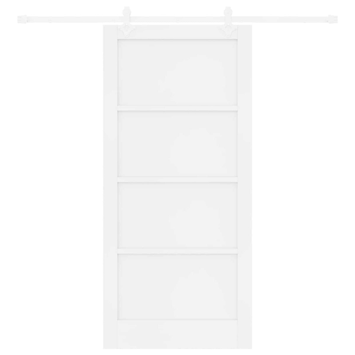 Slankios durys 93 x 202 cm Apdirbta mediena Balta