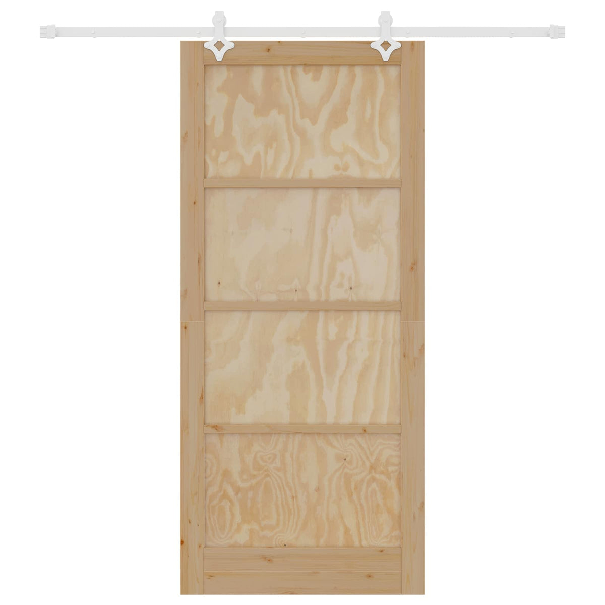 Slankios durys 93 x 211 cm Apdirbta mediena Natūrali ir Balta