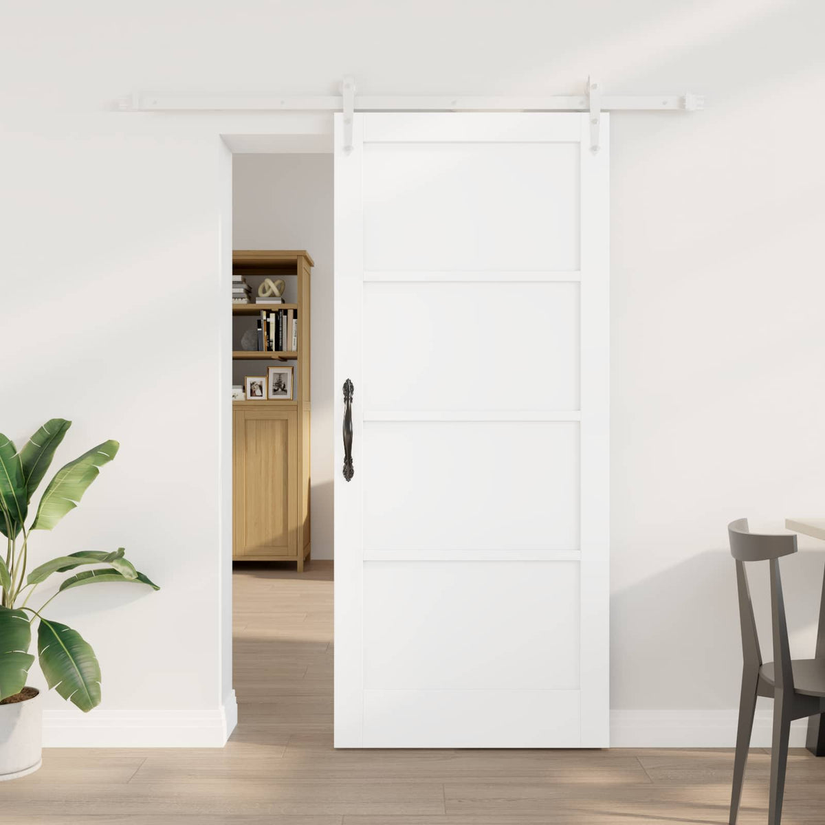 Slankios durys ORKDAL 86 x 198,5 cm Apdirbta mediena Balta