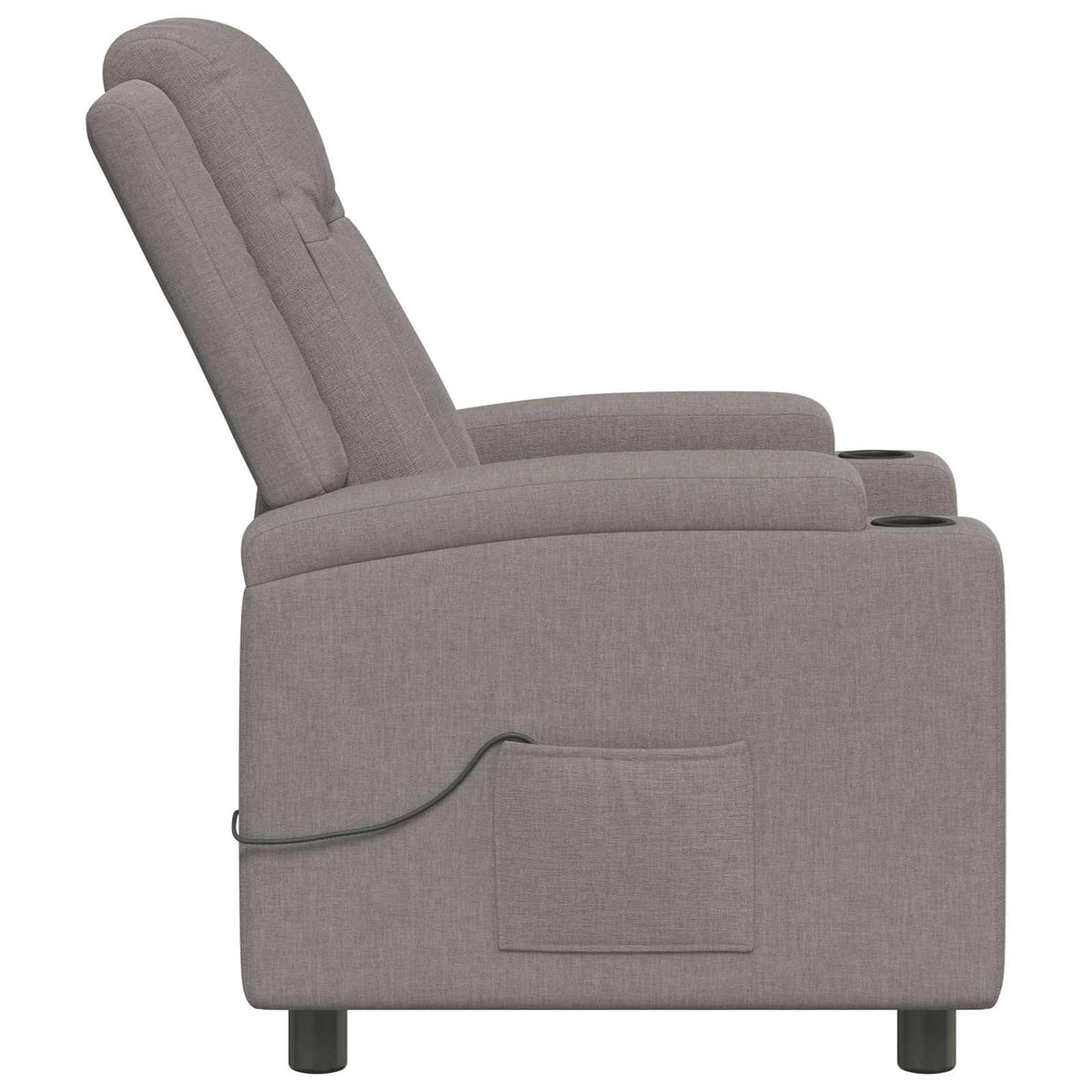 Atlošiamas masažinis krėslas Taupe 75 x 95 x 100 cm Audinys