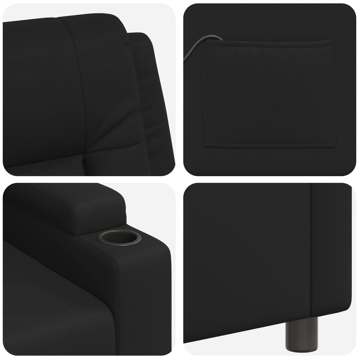 Atlošiamas masažinis krėslas Juoda 75 x 95 x 100 cm Audinys