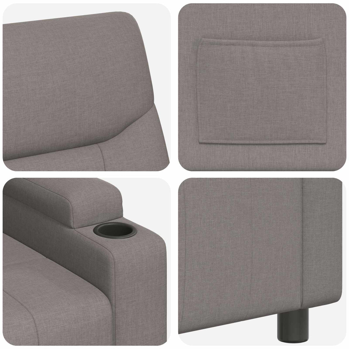 Atlošiamasis fotelis Taupe 75 x 95 x 103 cm Audinys