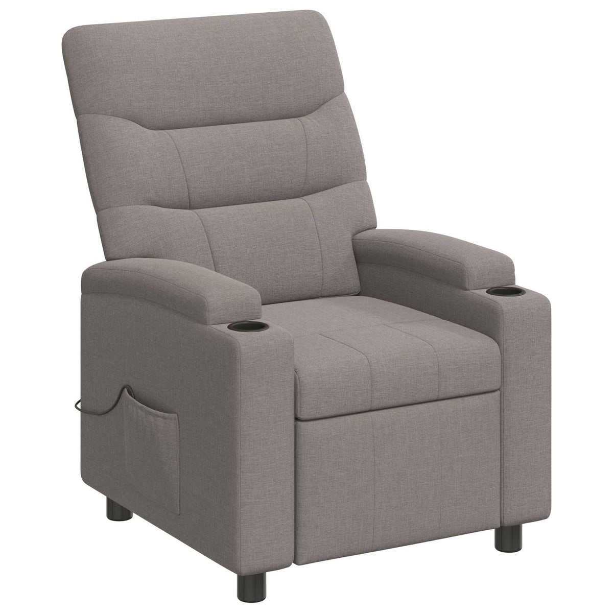 Atlošiamas masažinis krėslas Taupe 75 x 95 x 103 cm Audinys