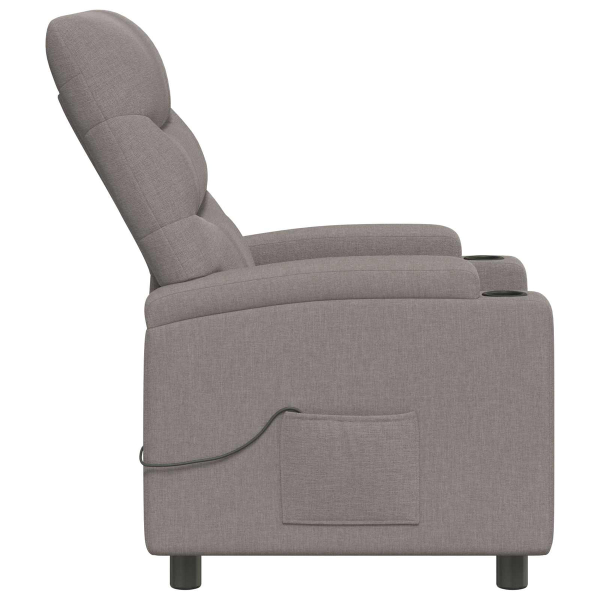 Atlošiamas masažinis krėslas Taupe 75 x 95 x 103 cm Audinys