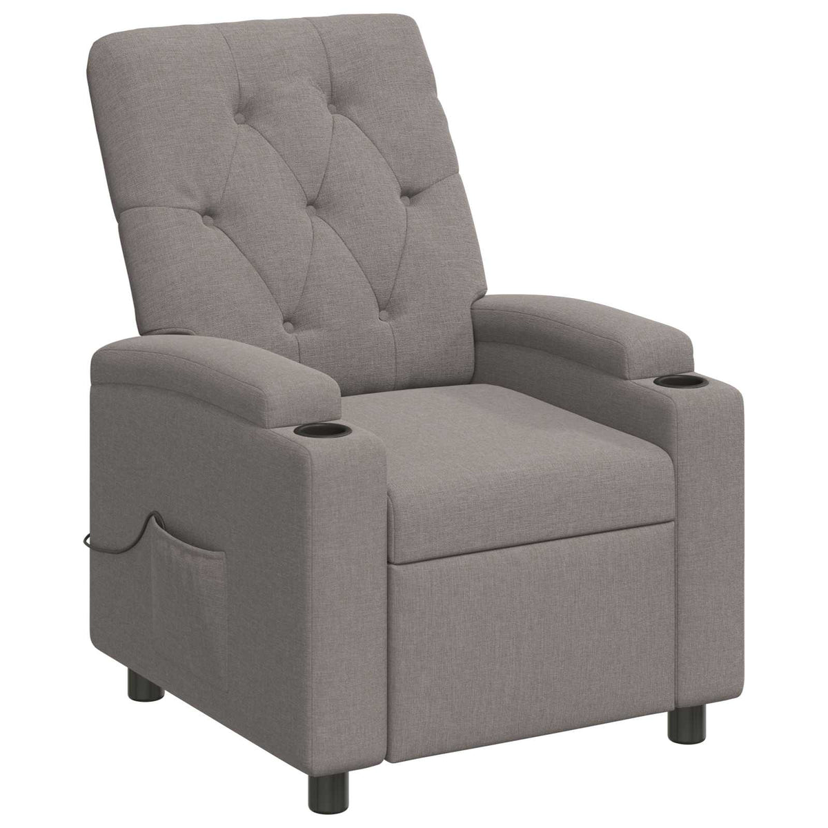 Atlošiamas masažinis krėslas Taupe 75 x 95 x 101 cm Audinys