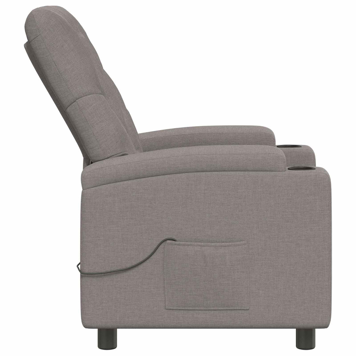 Atlošiamas masažinis krėslas Taupe 75 x 95 x 101 cm Audinys