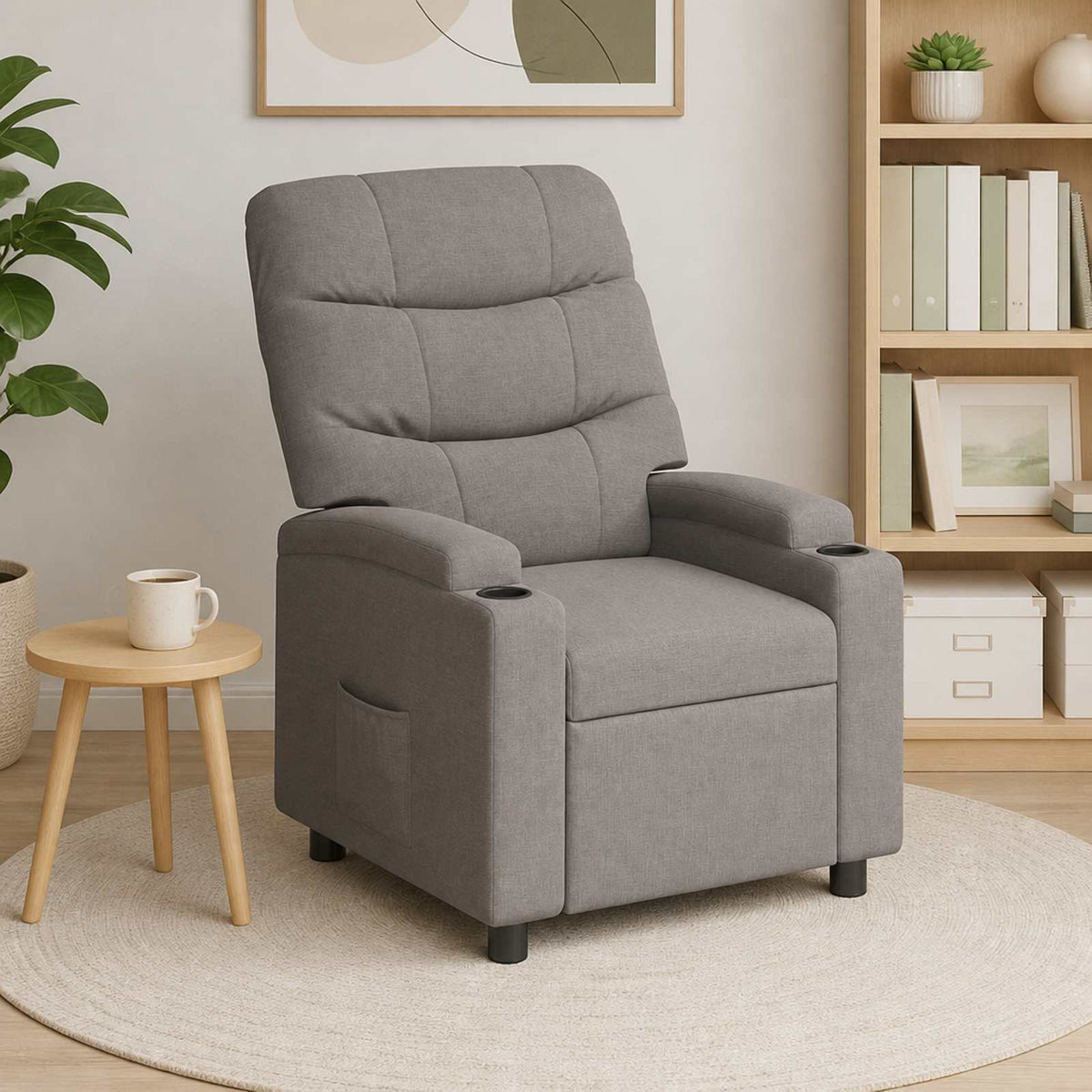 Atlošiamasis fotelis Taupe 75 x 93 x 102 cm Audinys