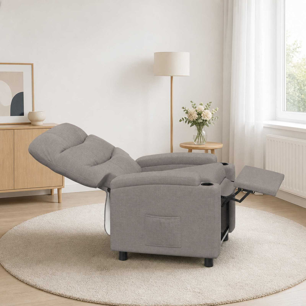Atlošiamasis fotelis Taupe 75 x 93 x 102 cm Audinys