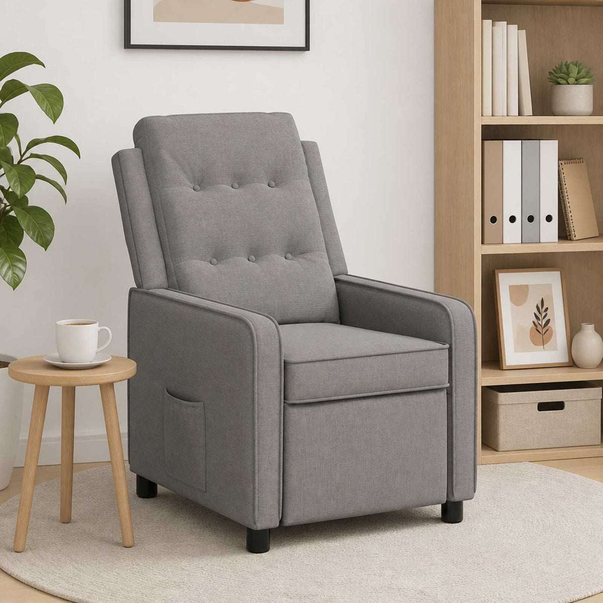 Atlošiamasis fotelis Taupe 65 x 93 x 102 cm Audinys
