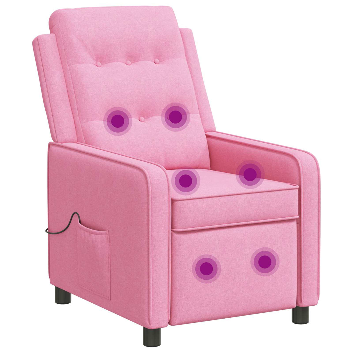 Atlošiamas masažinis krėslas Rožinė 65 x 93 x 102 cm Audinys