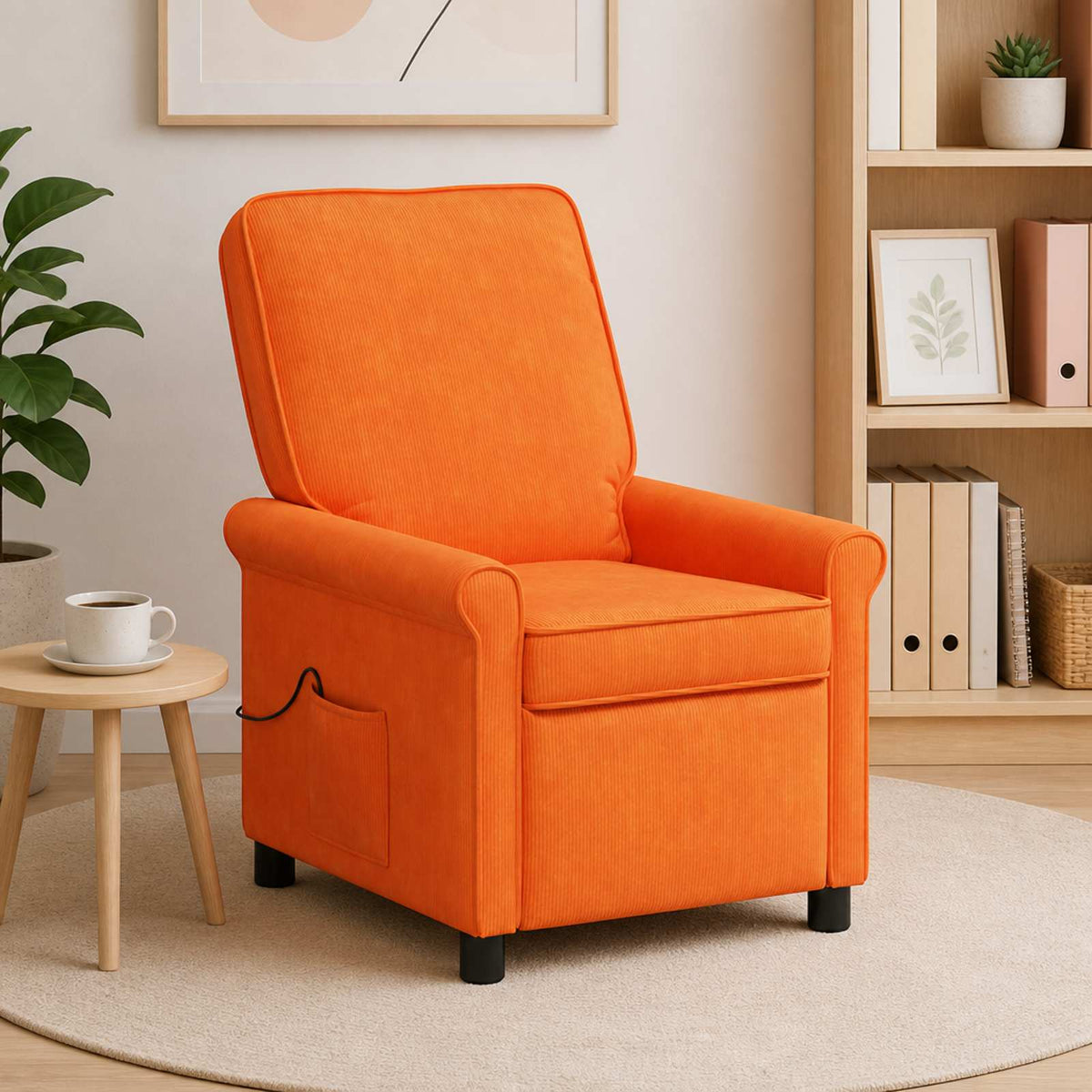 Atlošiamas masažinis krėslas Oranžinė 69 x 95 x 101 cm Audinys