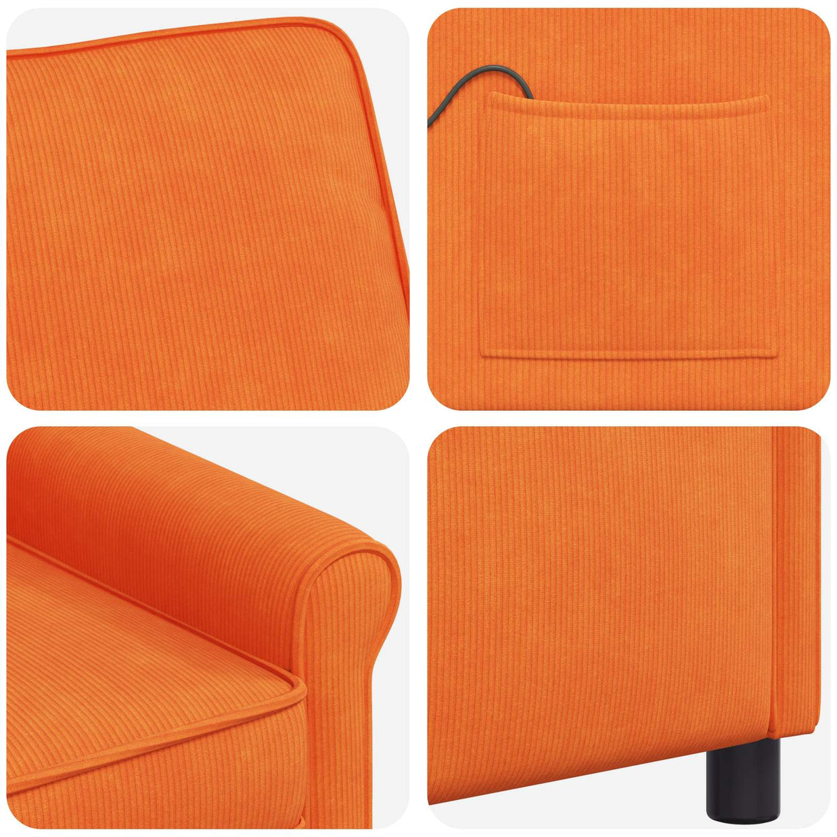 Atlošiamas masažinis krėslas Oranžinė 69 x 95 x 101 cm Audinys