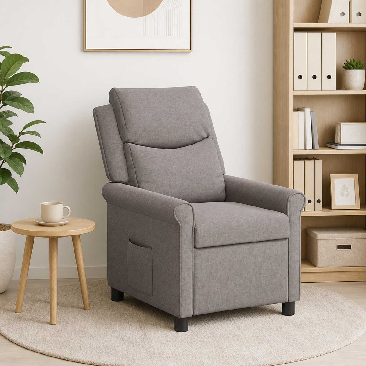 Atlošiamasis fotelis Taupe 69 x 93 x 102 cm Audinys