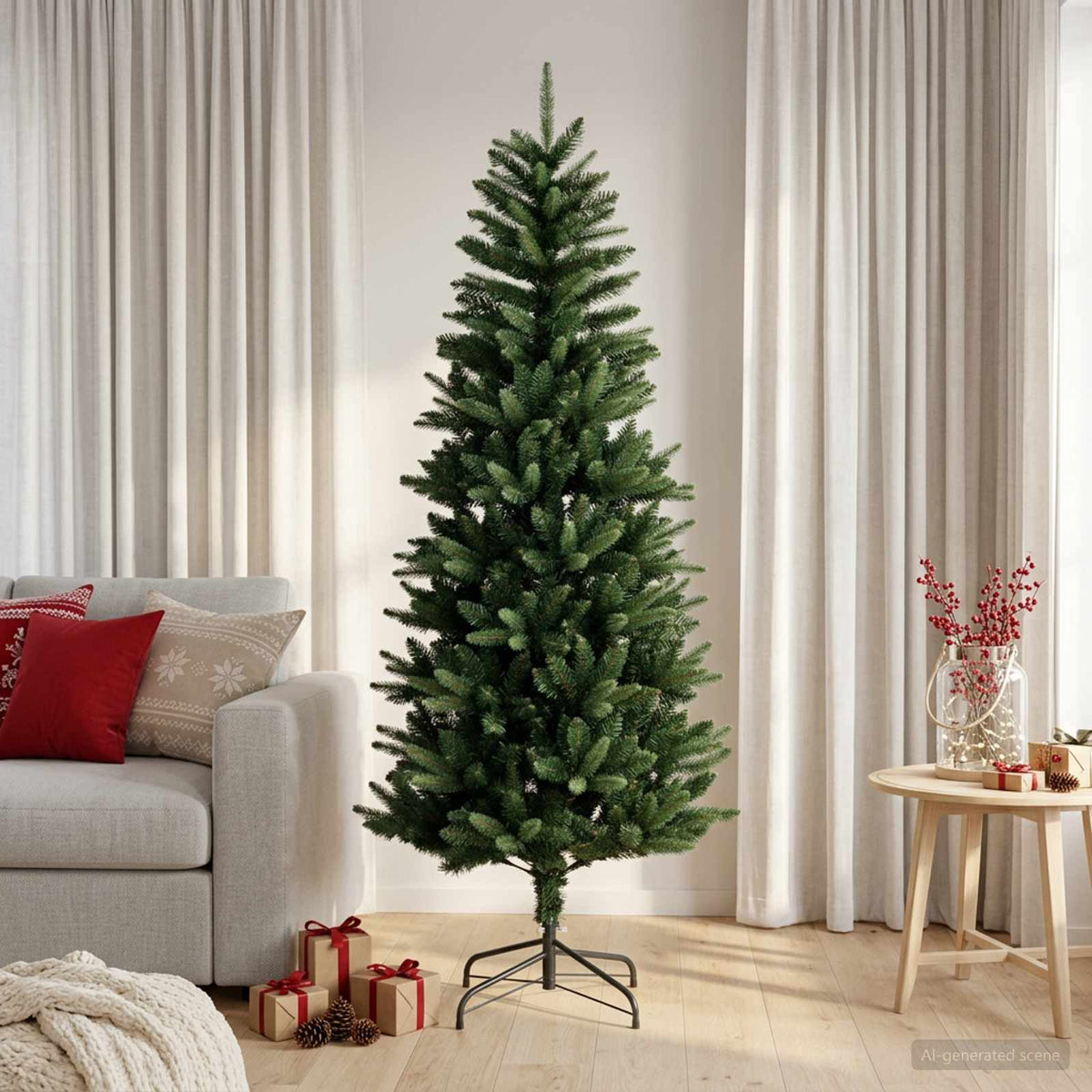 Artificial Hinged Christmas Tree 120 cm PE ir PVC Žalia