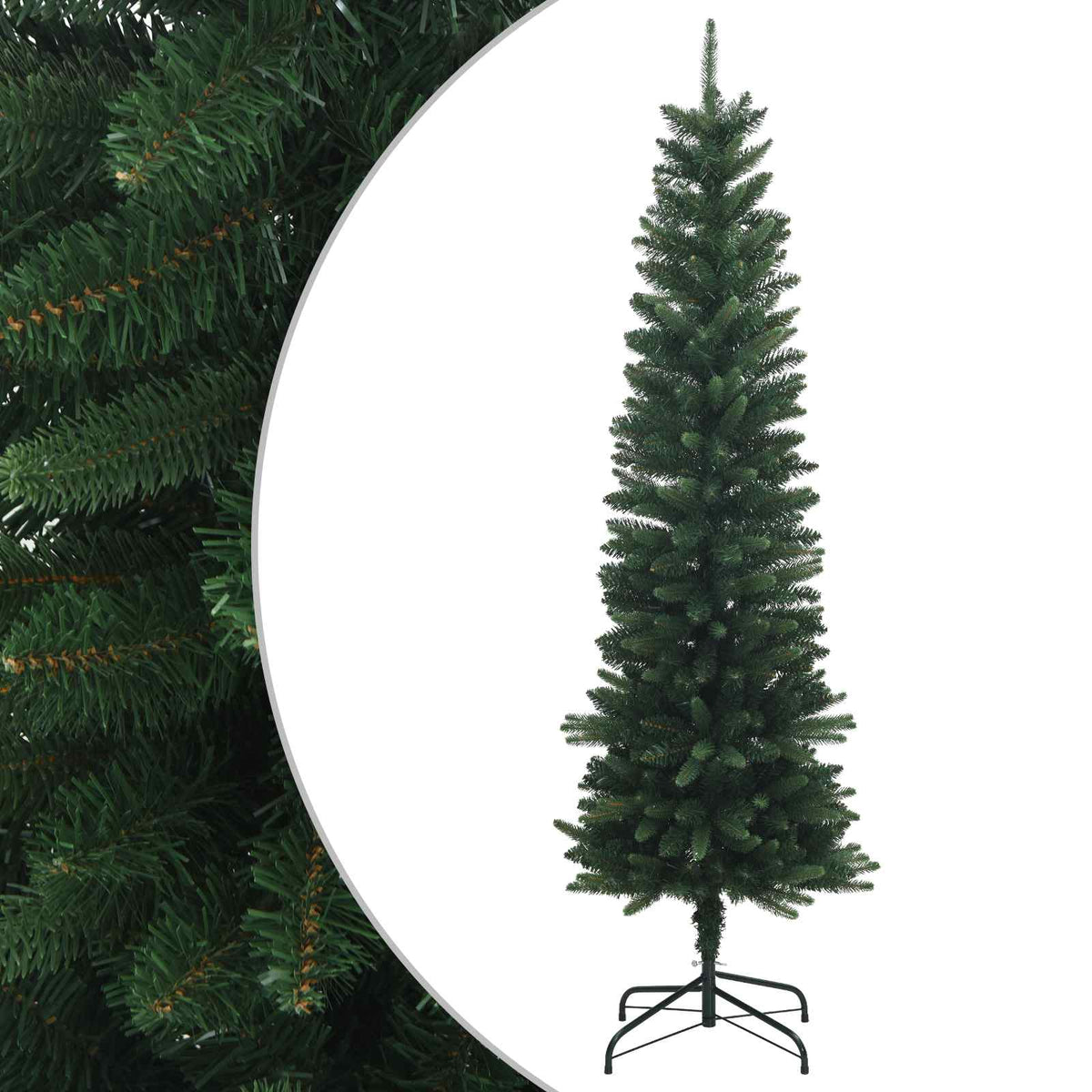 Artificial Slim Christmas Tree 120 cm PE ir PVC Žalia