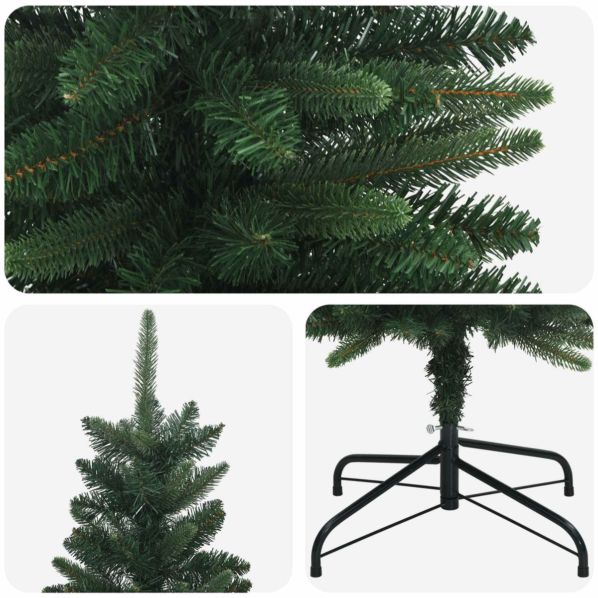Artificial Slim Christmas Tree 210 cm PE ir PVC Žalia