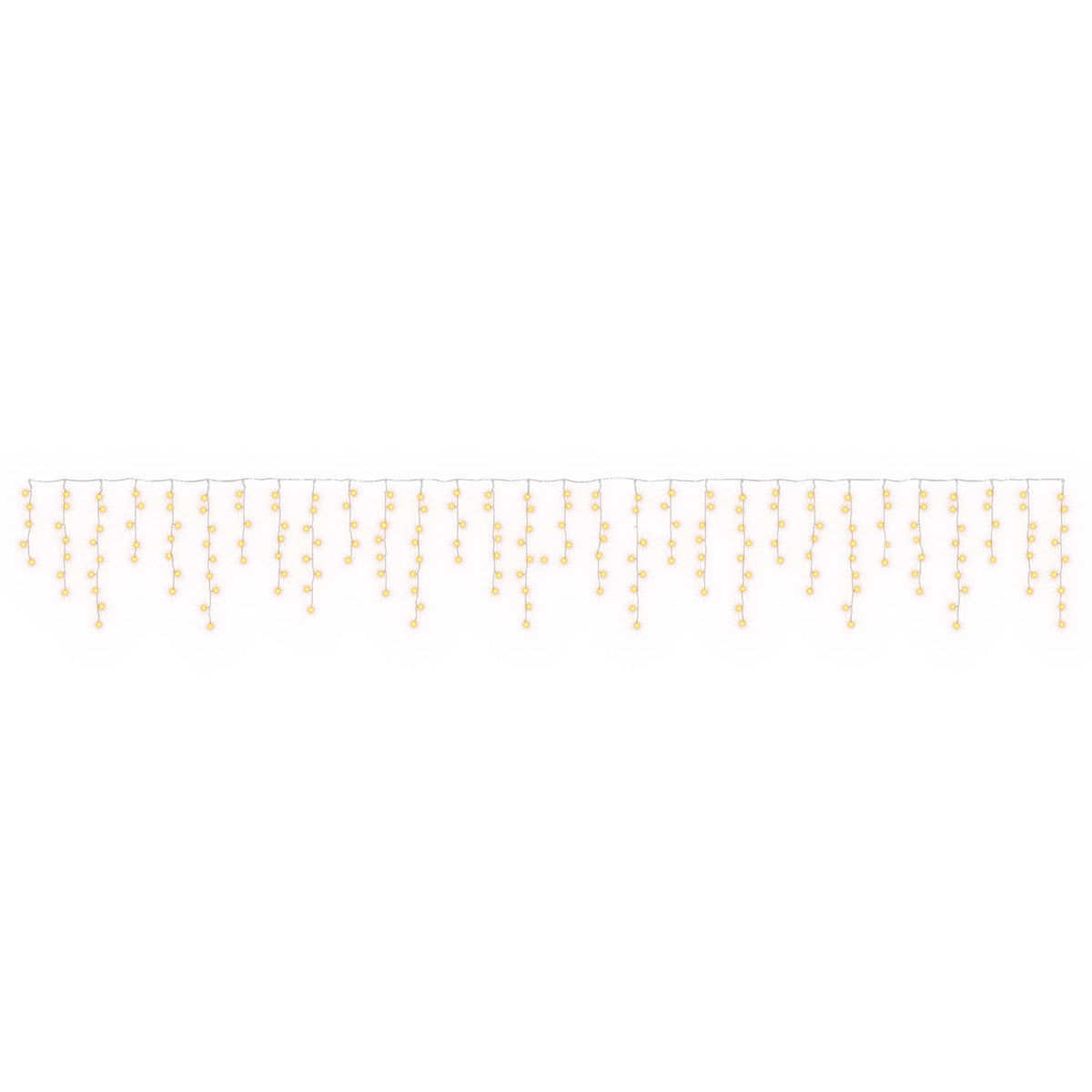 Užuolaidų girliandos 210 LED Šilta balta 500 x 72 cm